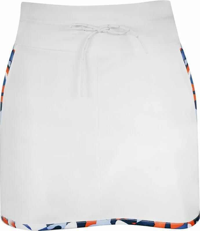 Callaway 17 Abstract Floral Blocked Drawstring Skort Brilliant White