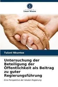 Untersuchung Der Beteiligung Der Öffentlichkeit Als Beitrag Zu Guter ...