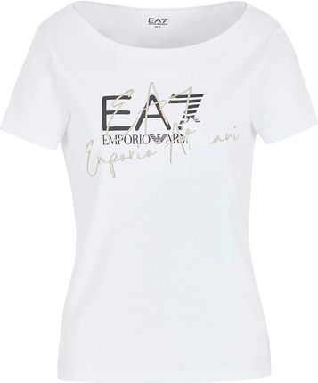 Damska Koszulka z krótkim rękawem Ea7 Emporio Armani Train Logo Series W Handwritten Tee 3Rtt30Tjdlz1100 – Biały