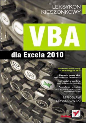 VBA dla Excela 2010. Leksykon kieszonkowy. eBook. Pdf