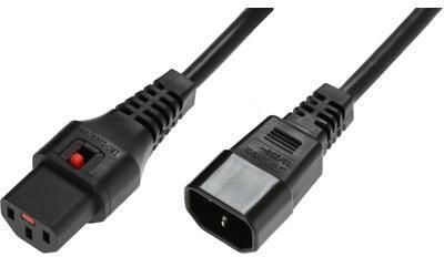 Microconnect Przedłużacz C13 IEC Lock na męski C14, 4m, czarny
