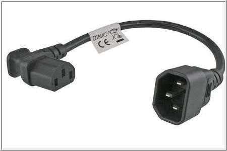 Microconnect adapter C13 do C14, kątowy