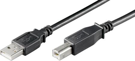 Microconnect USB2.0 A-B 0,3M, M-M CZARNY