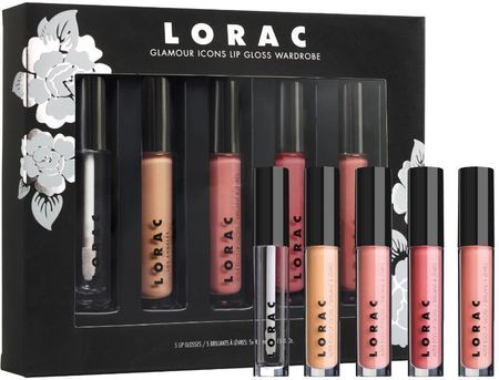 Lorac Vintage Glamour Collection Icons: Lip Gloss Wardrobe Zestaw do ust