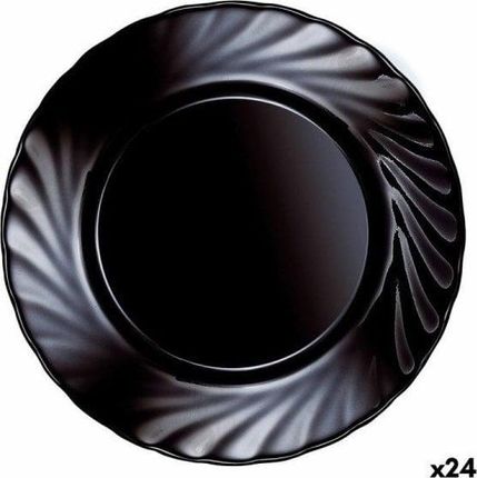 Luminarc Talerz Deserowy Trianon Czarny Szkło 19,5Cm 24Szt.