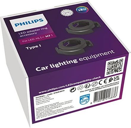 Philips Automotive Lighting Adapter Pierścieniowy H7Led Typ I Uchwyt Lampy Do Ultinon Pro6000 Czarny