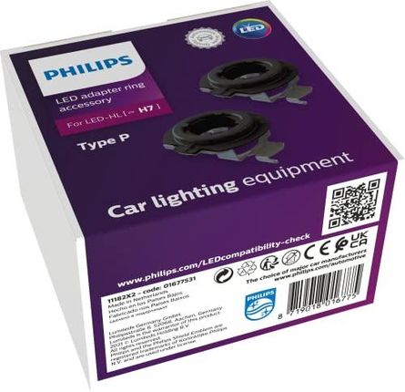 Philips Automotive Lighting 1677531 Adapter Pierścieniowy H7Led Typ P Uchwyt Lampy Do Ultinon Pro6000 Czarny