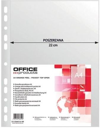 Koszulka Zawieszkowa Maxi A4 90Mic Groszkowa Office Products 50szt. 21154413 90