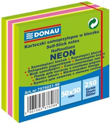 Notes Samoprzylepny 50X50Mm 250 Kartek Neon Pastel Zielony Donau 7575031 99