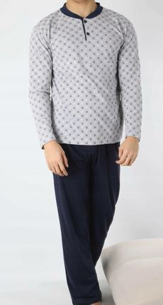 Klasyczna wygodna piżama męska z bawełny L