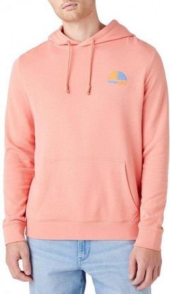 WRANGLER RAINBOW HOODIE MĘSKA BLUZA Z KAPTUREM LOGO SPICED CORAL W6H8HAX6Y