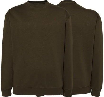Bluza sweatshirt khaki męska z logo na sercu i plecach z nadrukiem logo firmy 290g 290 kolor KH bluza sweatshirt