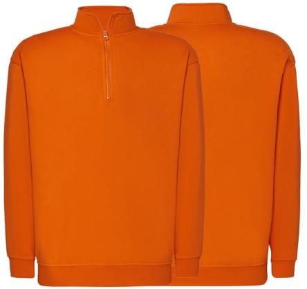 Bluza dresowa orange męska z na sercu nadrukiem logo firmy 290g SWRA ZIP kolor OR bluza dresowa
