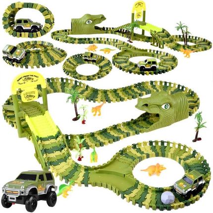 Mega tor Jokomisiada park dinozaurów giętki dinozaury autko most figurki zabawka dla dzieci 3+ ZA4346 JK0364