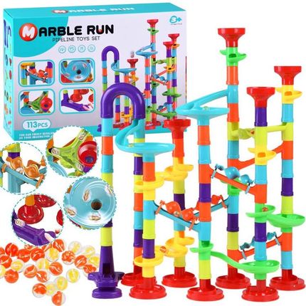 Tor dla kulek Jokomisiada Marble 113 elementów kolorowy kulki zabawka dla dzieci 3+ ZA4378 JK0365