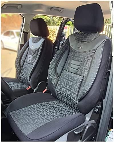 HHCVN Auto Sitzbezüge Für Hyundai Santa Fe - Wasserdichte PU Leder Bezüge Schwarz