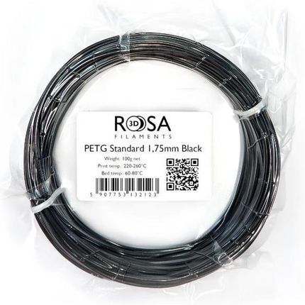 Rosa3D PET-G Standard 1,75mm Black 100g (3602)