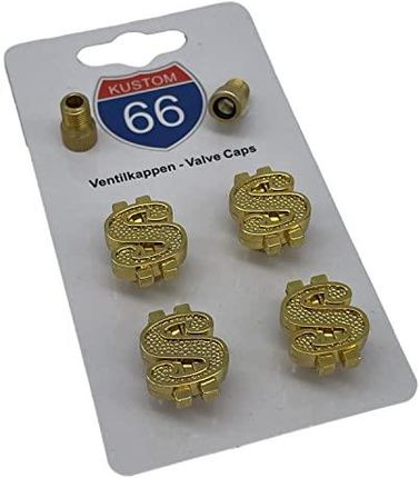 Gold Dollar Signs Valve Caps