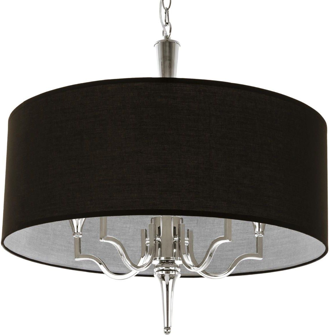 Cosmolight Lampa Wisząca Z Abażurem Washington P05922NiBk Czarna
