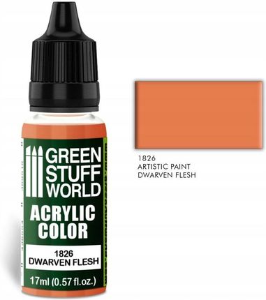 Green Stuff World Acrylic Color Dwarven Flesh Farba Akrylowa 17Ml