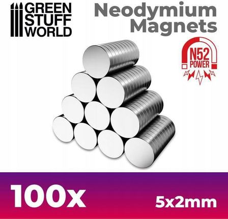 Green Stuff Magnesy Neodymowe 5X2Mm-100szt. (N52)