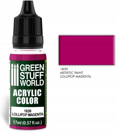 Green Stuff World Acrylic Color Lollipop Magenta Farba Akrylowa 17Ml