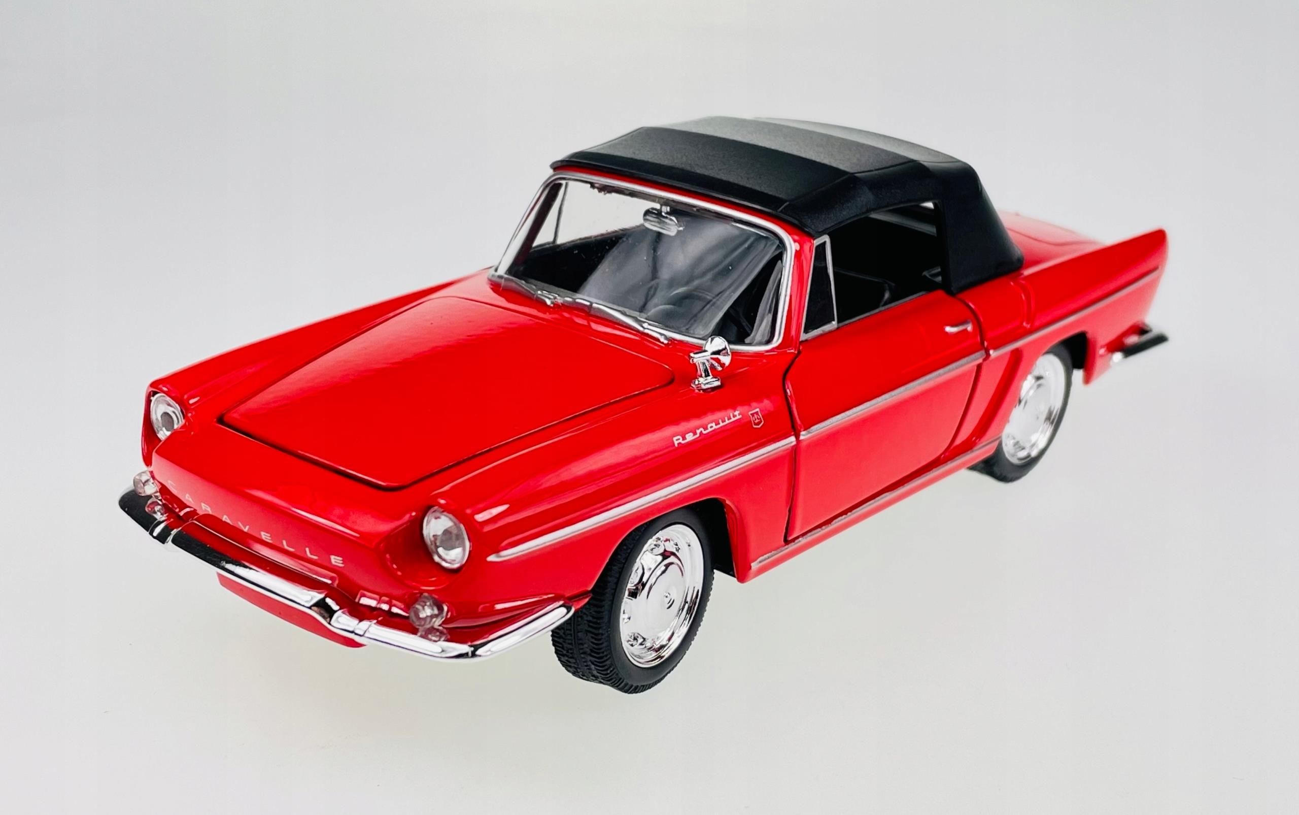 Renault Caravelle Convertible Soft Top Rojo 1:24 – Clásico francé
