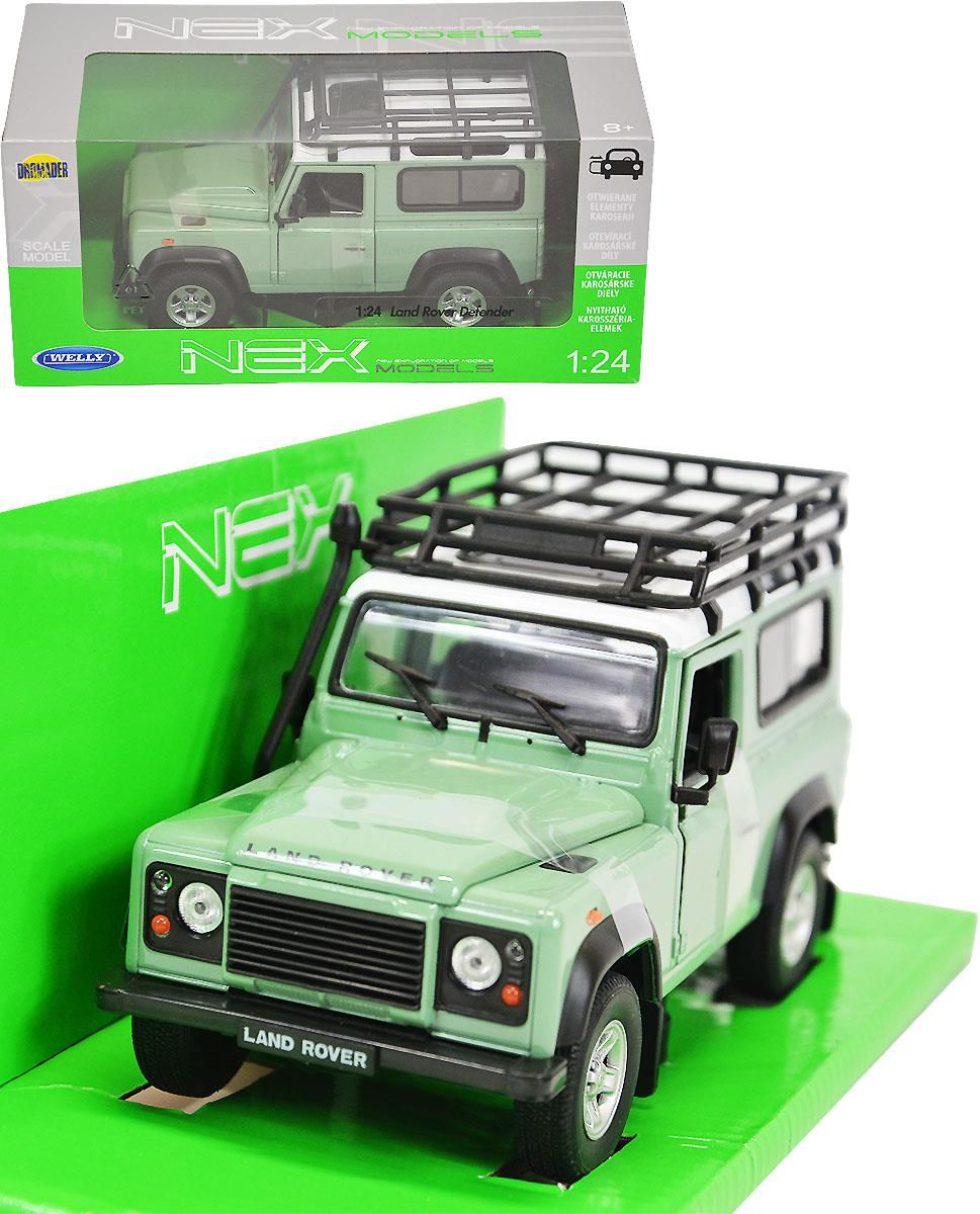 Modèle Réduit Land Rover Defender 1:24 Welly – Couleur Vert Foncé – Neuf