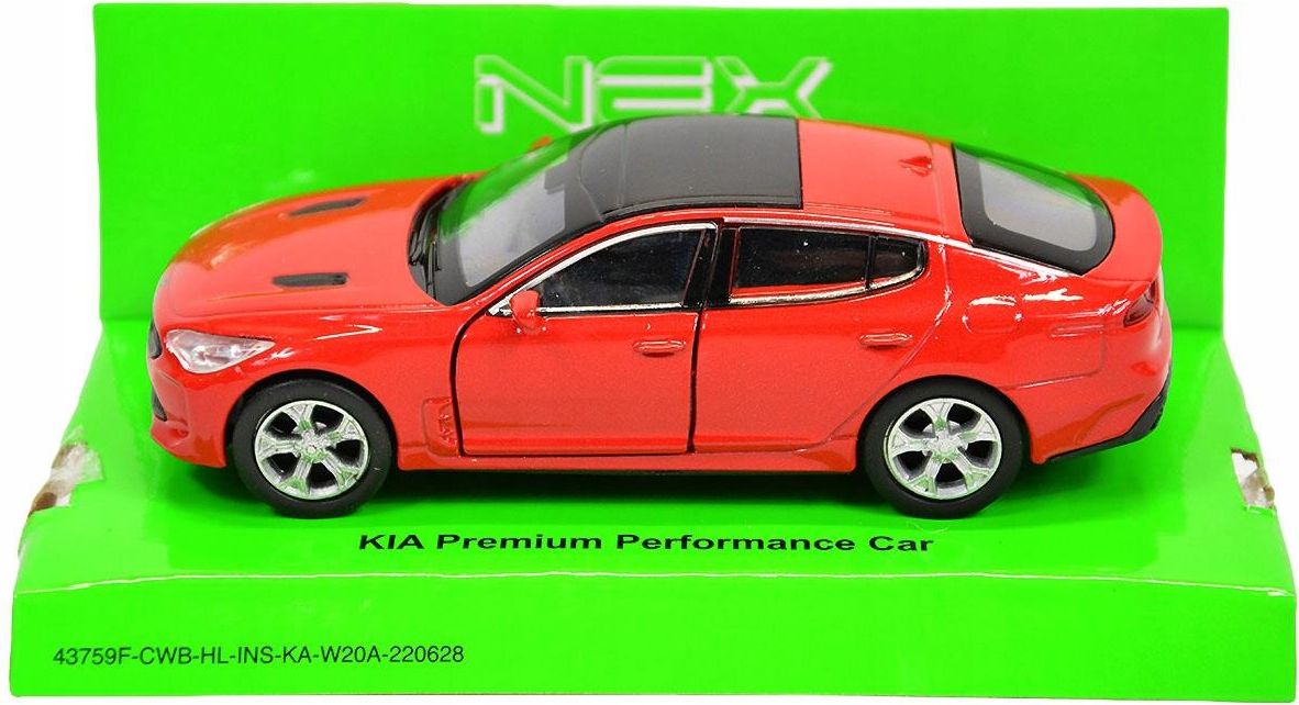 Modellino Auto Welly KIA Stinger Bianca 1/34-1/39 – Die-Cast In Metallo Con Porte Apri Bili, Nuovo E Con Licenza Ufficiale