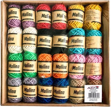Mulina-Włóczka 10M 12 Kolorów 24szt. Mul-6619 Al