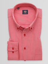 Zdjęcie Czerwona klasyczna koszula w kratkę - Reda