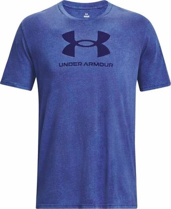 Under Armour Men's UA Wash Tonal Sportstyle Short Sleeve Sonar Blue Medium Heather/Sonar Blue L