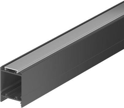 Profil aluminiowy LED VARIO30 - wariant 15 - czarny anodowany z kloszem - 2mb