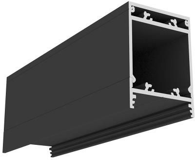 Profil aluminiowy LED VARIO30 - wariant 19 - czarny anodowany z kloszem - 2mb