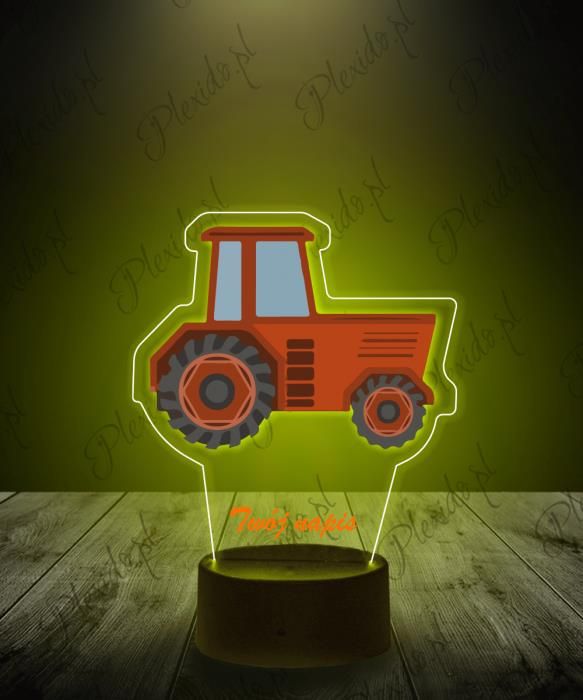 Lampka LED 3D Plexido Traktor