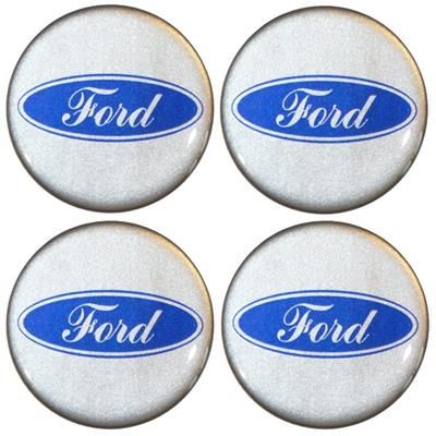 Naklejki na kołpaki emblemat Ford 80mm nieb sil