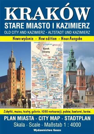 Kraków. Stare Miasto i Kazimierz. Plan miasta 1:4000 wyd. 2023 - Opracowanie zbiorowe