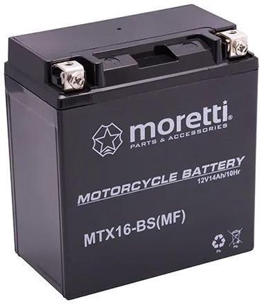 Moretti Akumulator Żelowy Agm Mtx16 12V 14Ah Odpowiednik Ytx16-Bs