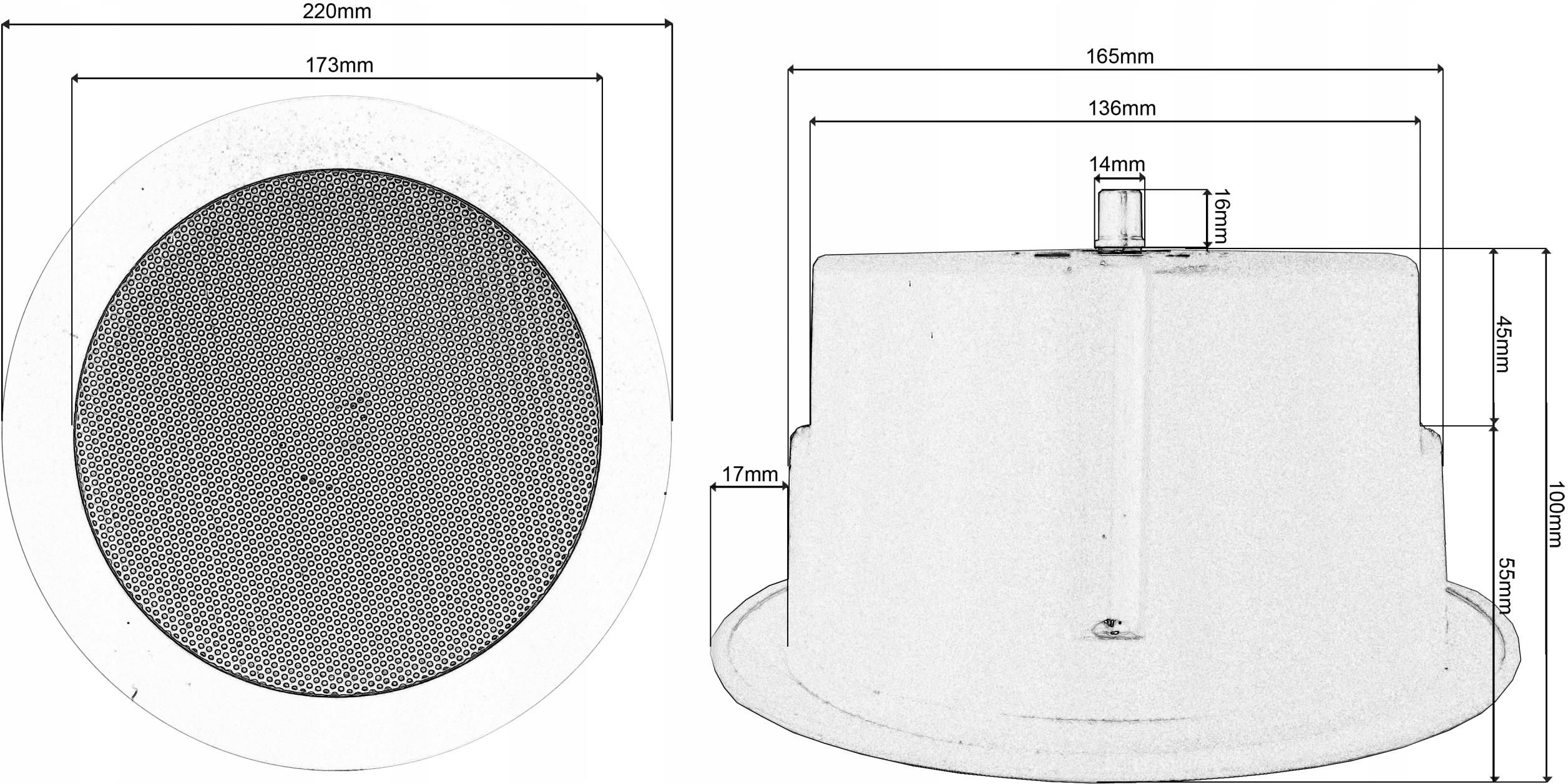 Paire de boomer médium Jamo 4 Ohms 20 Watts diamètre 87 mm A210PDD