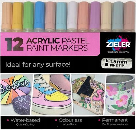 Zieler Markery akrylowe do porcelany tkanin 1,5mm 13169788296
