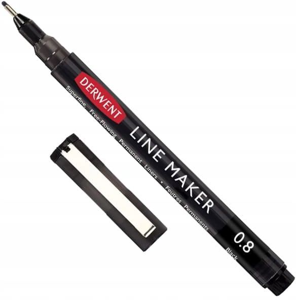 Derwent Czarny cienkopis Graphik Line Maker 0,8 13309032969 Ceny i