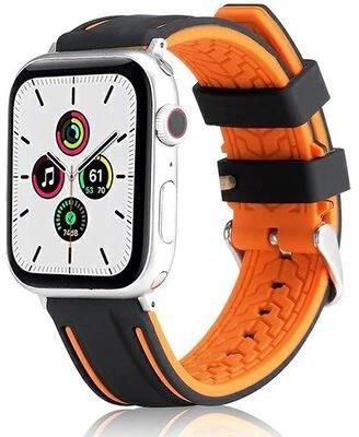 Pasek Beline Solid Silicone Do Apple Watch 2/3/4/5/6/7/8/Se/Se 2 (38/40/41Mm) Pomarańczowo-Czarny