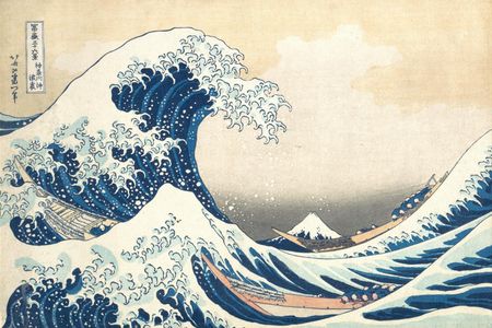 Zakito Posters Wielka fala w Kanagawie Katsushika Hokusai 45x30cm plakat