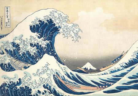 Zakito Posters Wielka fala w Kanagawie Katsushika Hokusai 66,5x46,5cm plakat