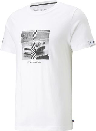 Męska Koszulka z krótkim rękawem Puma Bmw Mms Ess Car Graphic Tee 53814702 – Biały