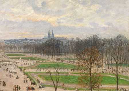 Zakito Posters Plakat 59,4x42 Ogród Tuileries w zimowe popołudnie Camille Pissarro