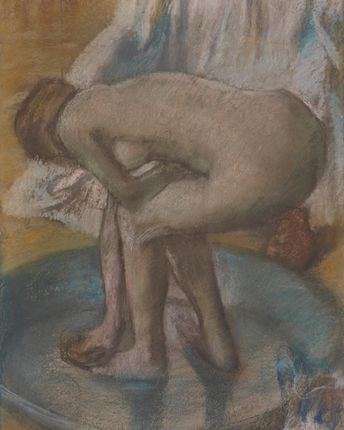 Zakito Posters Plakat 40x50 Kobieta kąpiąca się w płytkiej wannie Edgar Degas