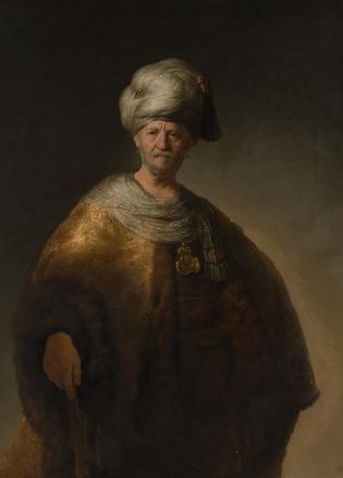 Zakito Posters Plakat 39,5x55 Człowiek w turbanie Rembrandt (Rembrandt van Rijn)