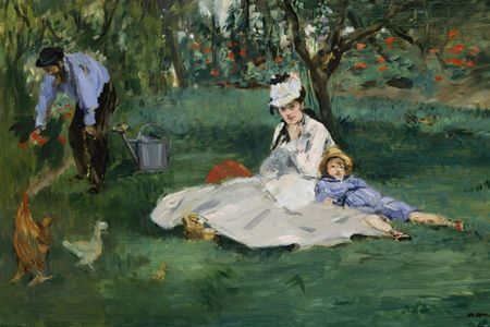 Zakito Posters Plakat 45x30 Rodzina Monetów w swoim ogrodzie w Argenteuil Edouard Manet
