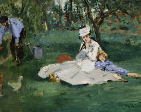 Zakito Posters Plakat 50x40 Rodzina Monetów w swoim ogrodzie w Argenteuil Edouard Manet